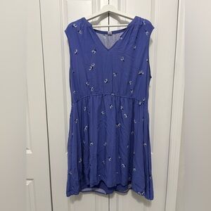 Old Navy Blue Floral Top